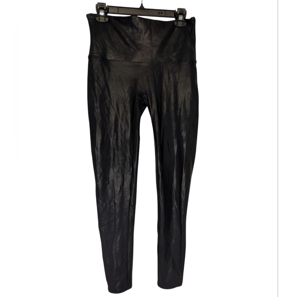 SPANX Black Faux Leather Leggings
